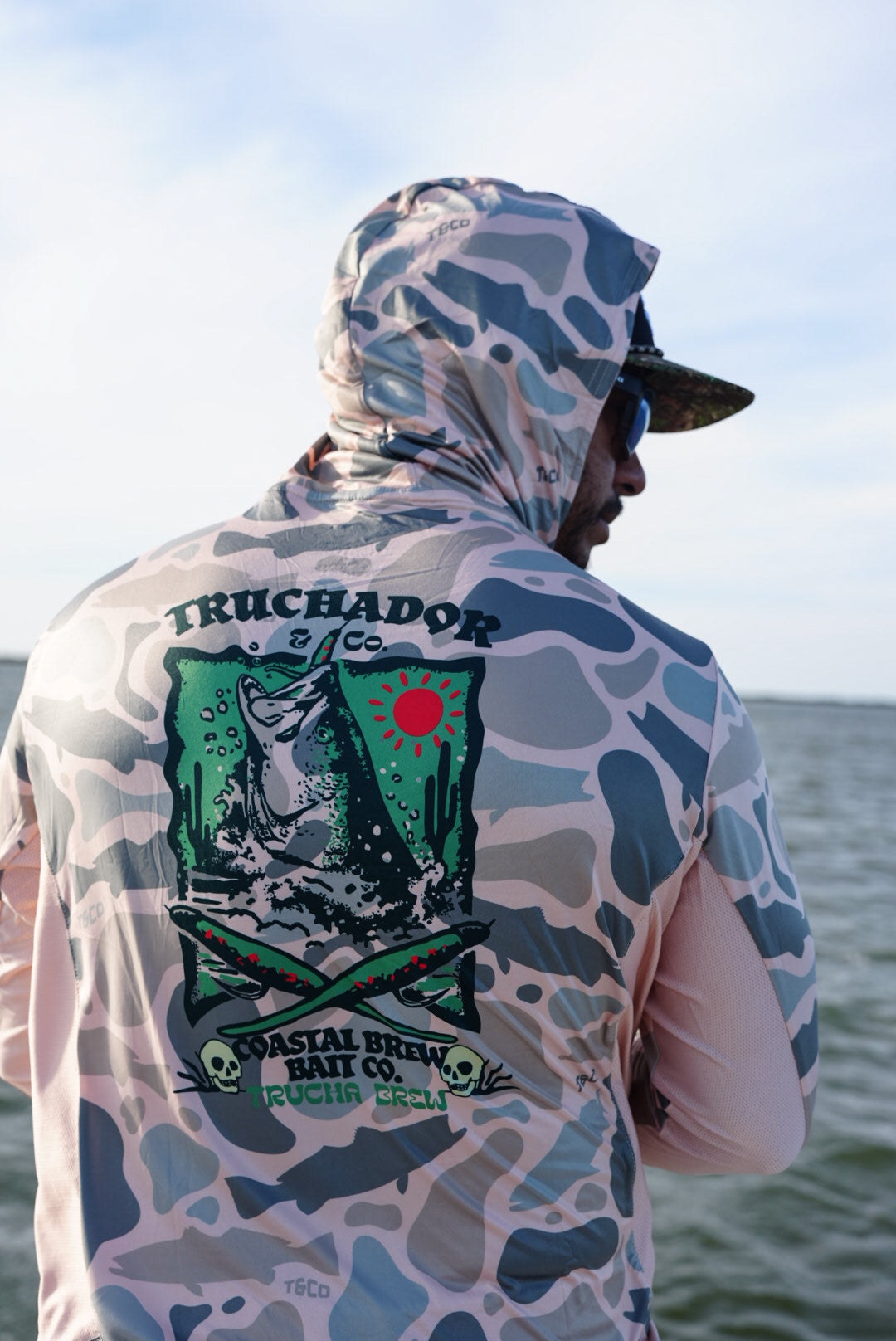 Truchador x Coastal Brew Baits Hooded UPF Shirt