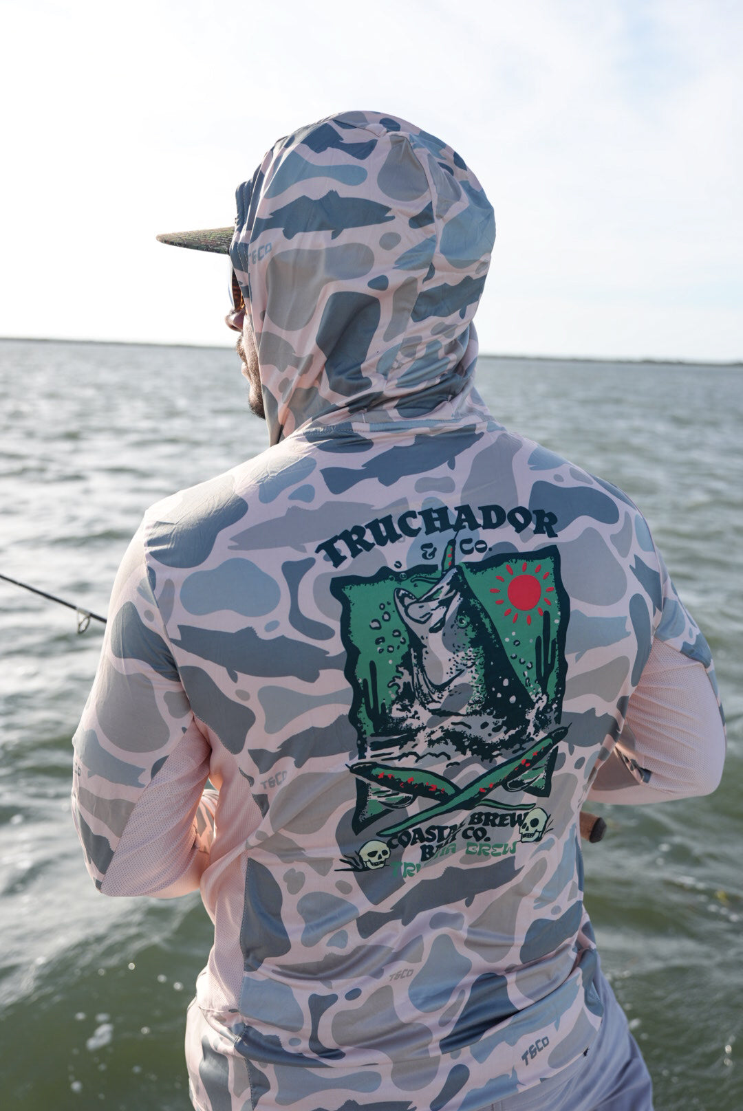 Truchador x Coastal Brew Baits Hooded UPF Shirt